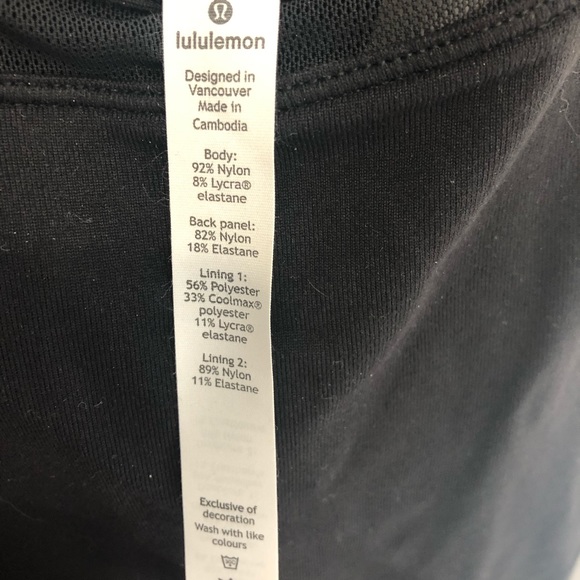 Lululemon size 6 tank - black - Picture 3 of 4